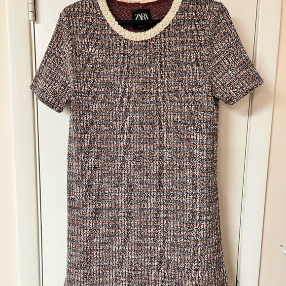 Zara Dresses & Skirts - Zara straight shift dress with pearl neckline